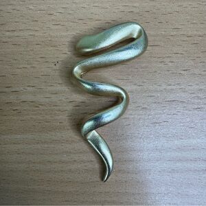 Erwin Pearl Squiggle Brooch Snake Shaped Curved Pin Vintage